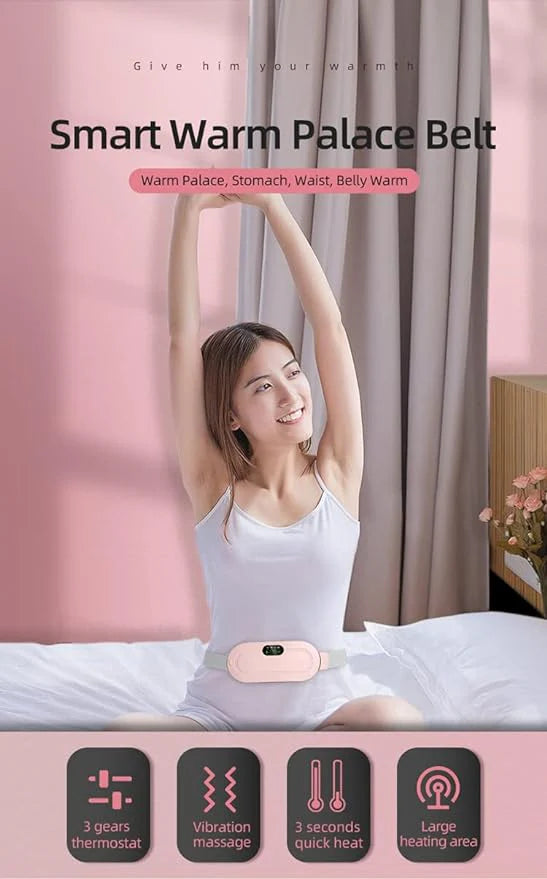 🌸 Pain Relief Period Belt – Heating & Massage Comfort 💆♀️✨