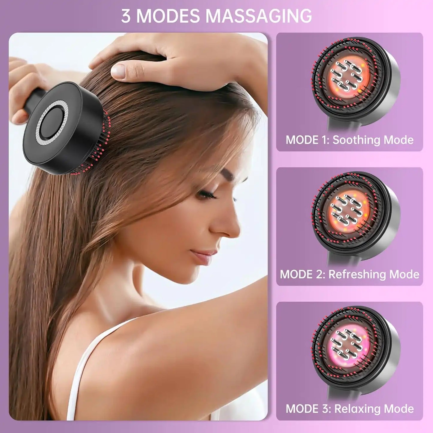 Zaymira Beauty Scalp Massager Brush - Red Light Therapy